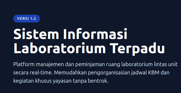 Rancang Sistem Manajemen Laboratorium Yayasan Pondok Pesantren Mabadi'ul Ihsan